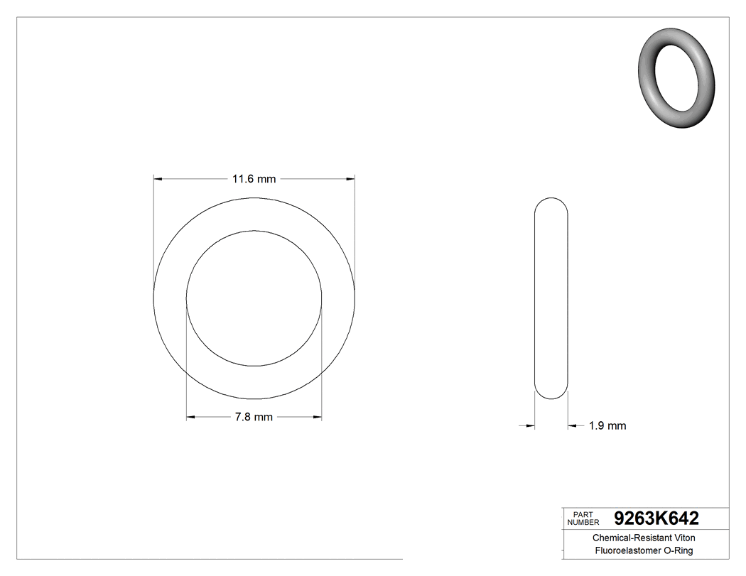 Technical drawing - 9263K642